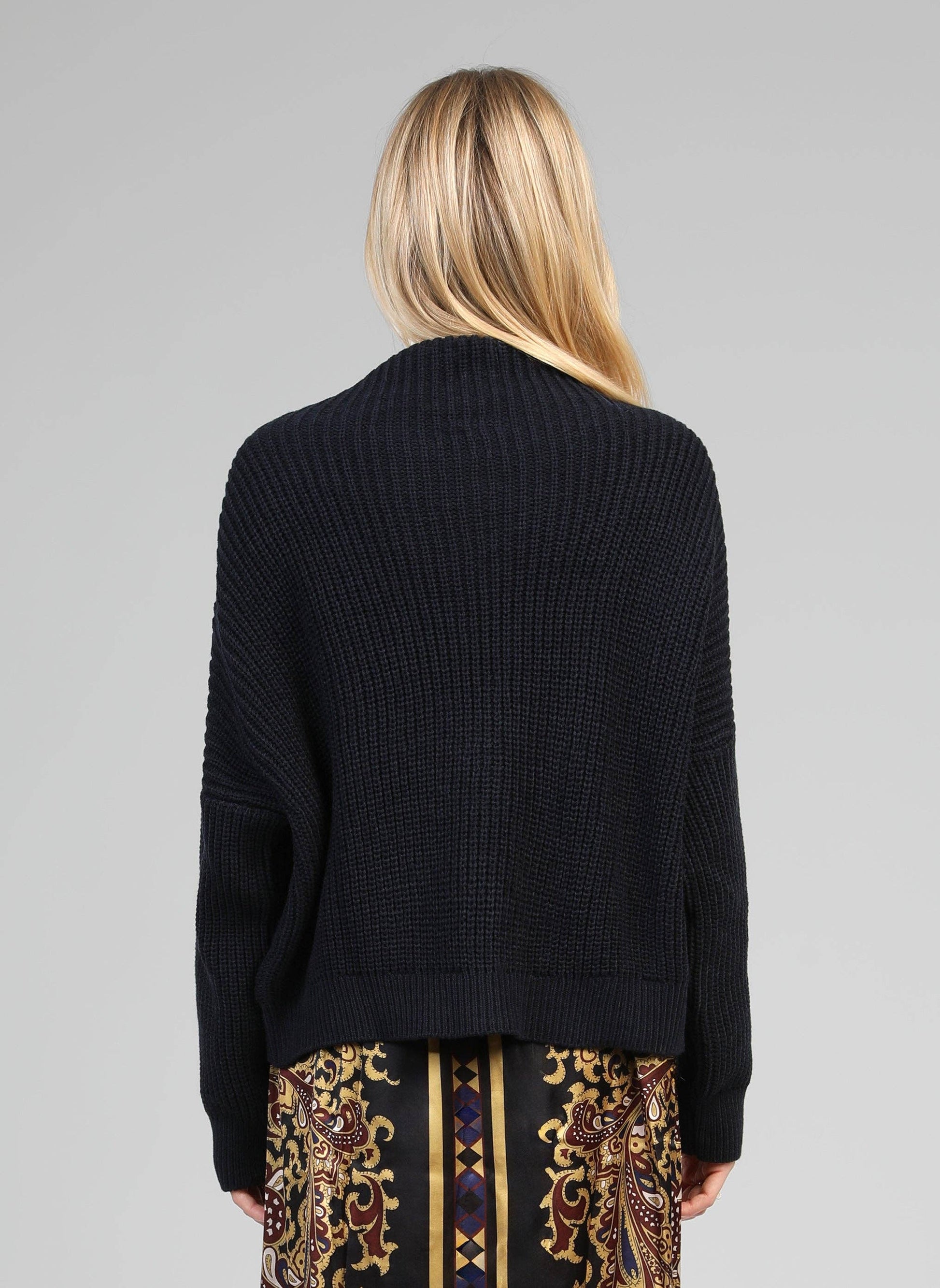 Maglione dolcevita Verena blu navy