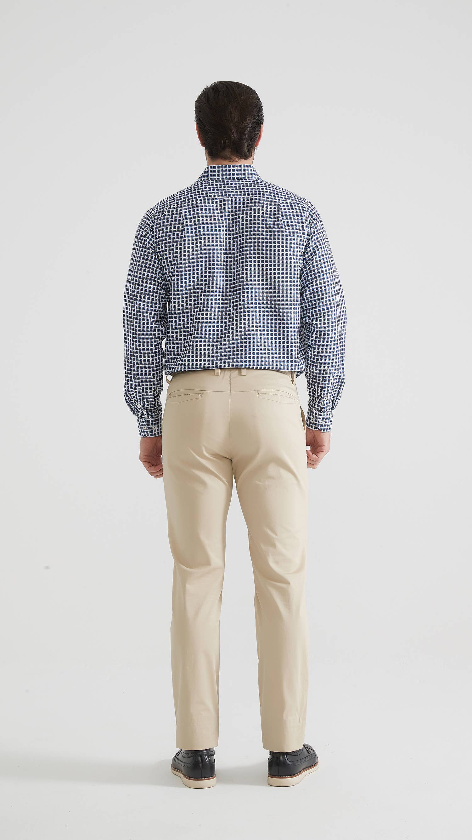 Camicia di flanella uomo Chop in cotone organico color Ash