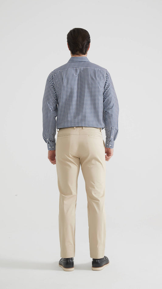 Camicia di flanella uomo Chop in cotone organico color Ash