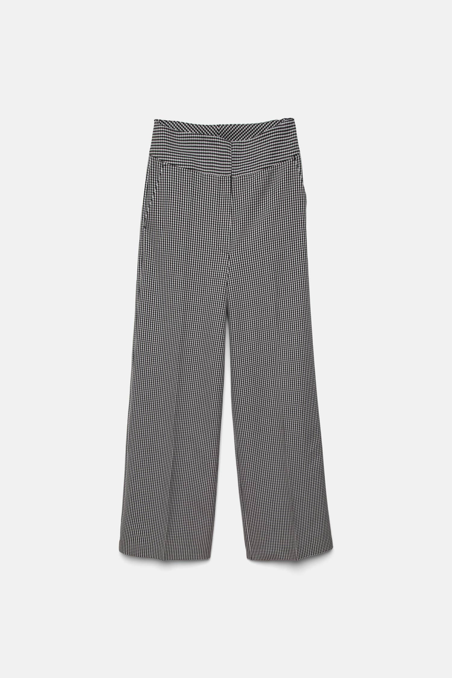Pantaloni a quadri a gamba larga