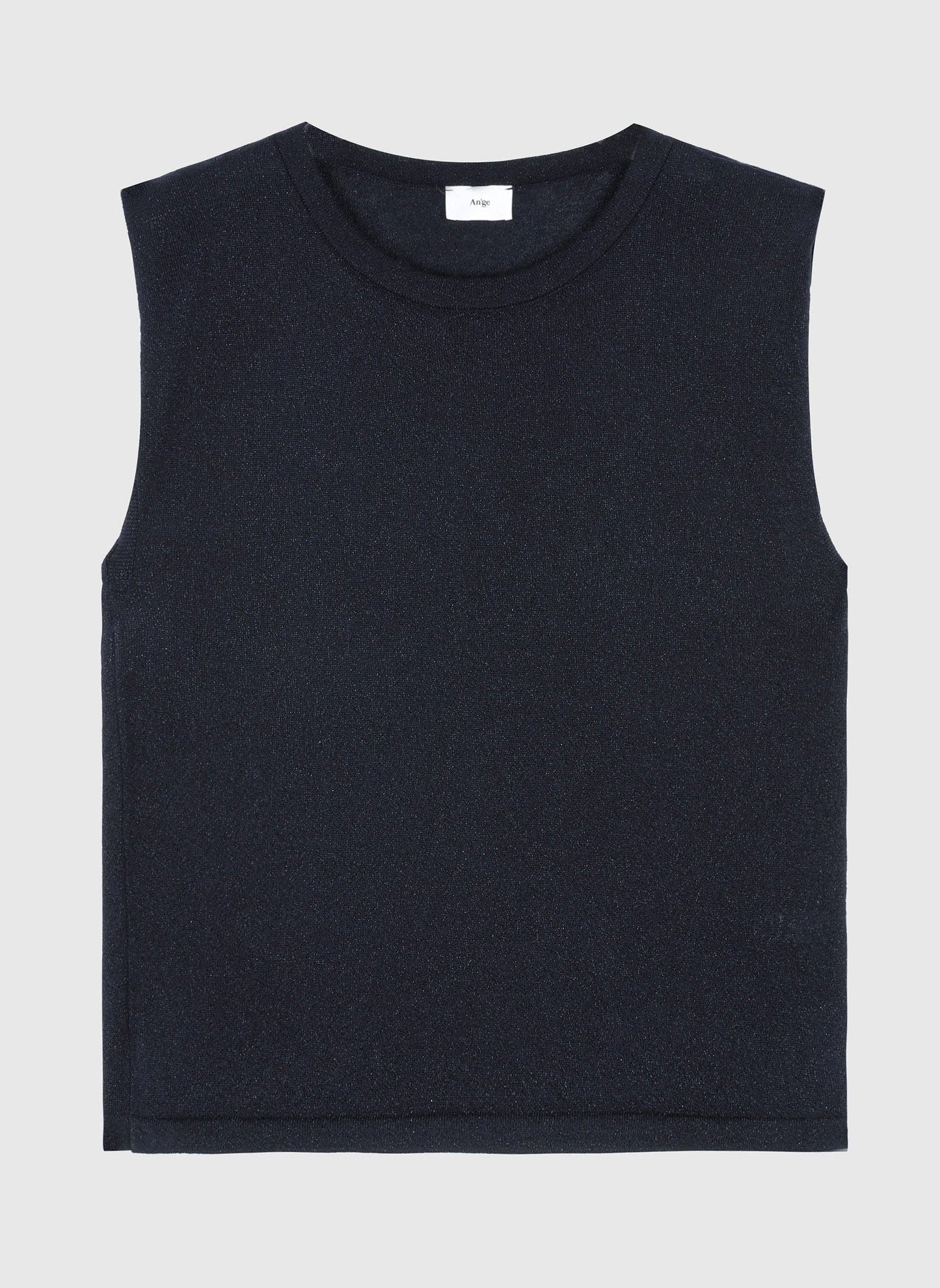 Maglione smanicato girocollo blu navy
