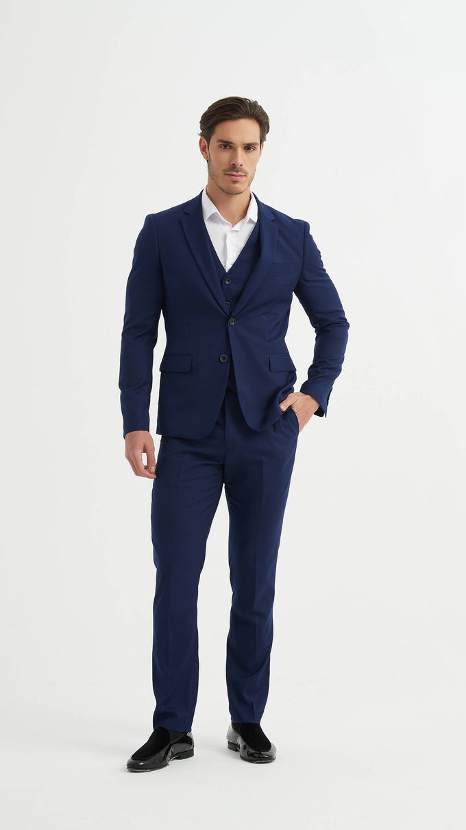 Abito uomo tre pezzi blu