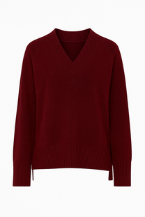 Maglione in lana con scollo a V