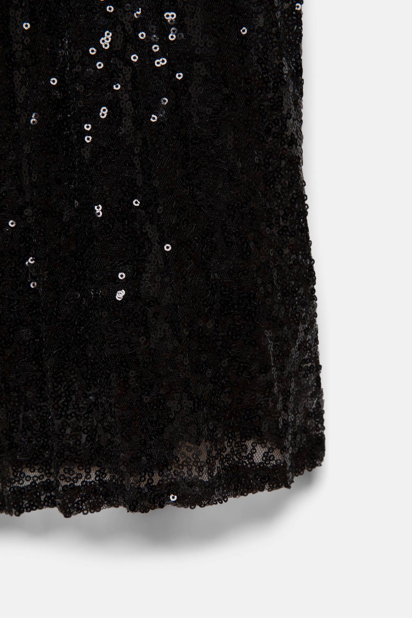 Gonna midi con paillettes nera