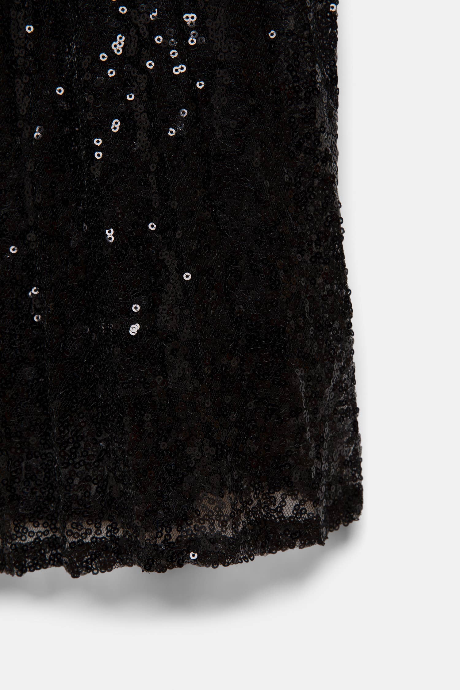 Gonna midi con paillettes nera