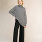 Maglione dolcevita a righe oversize in misto cashmere