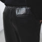 Pantaloni in finta pelle a vita elasticizzata