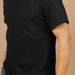 T-shirt con taschino in canapa biologica nero lavato