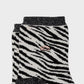 Calze zebra glitterate in cotone pettinato bianco e nero
