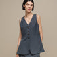 Gilet sartoriale donna smanicato con scollo a V