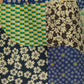 Blusa patchwork multicolor con scollo a V