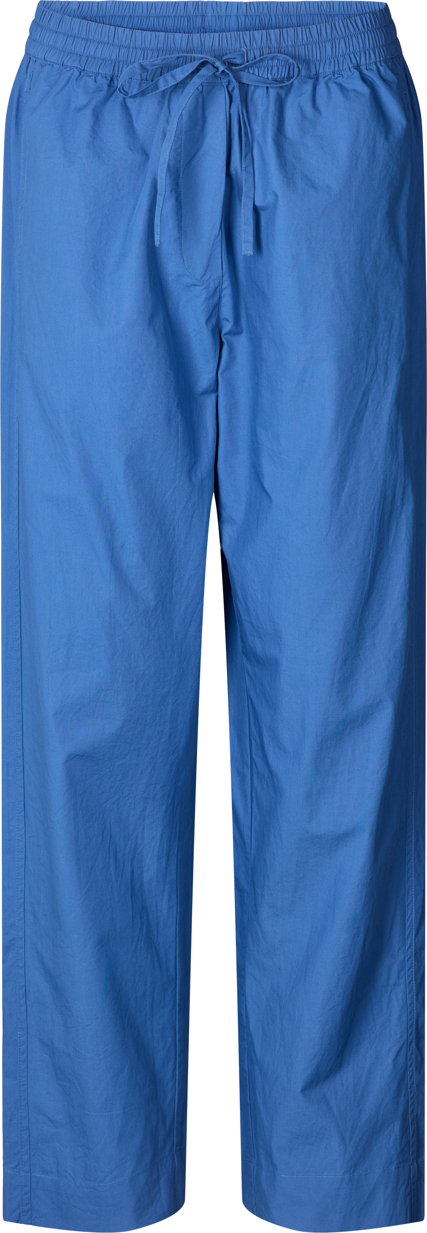 Pantaloni Astrid in popeline di cotone biologico azzurro