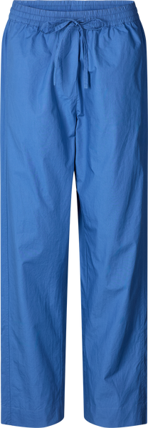 Pantaloni Astrid in popeline di cotone biologico azzurro