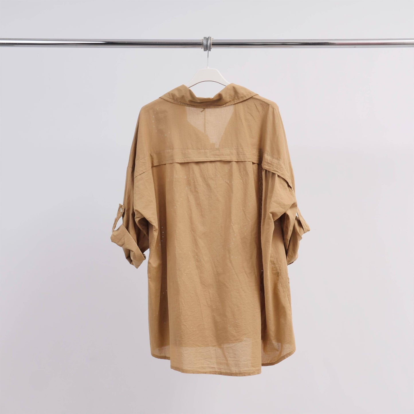 Camicia oversize in cotone ricamata