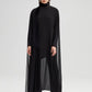 Tunica maxi oversize in chiffon nero