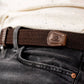 Cintura elastica intrecciata marrone