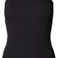 Top a costine Alberte in cotone biologico nero