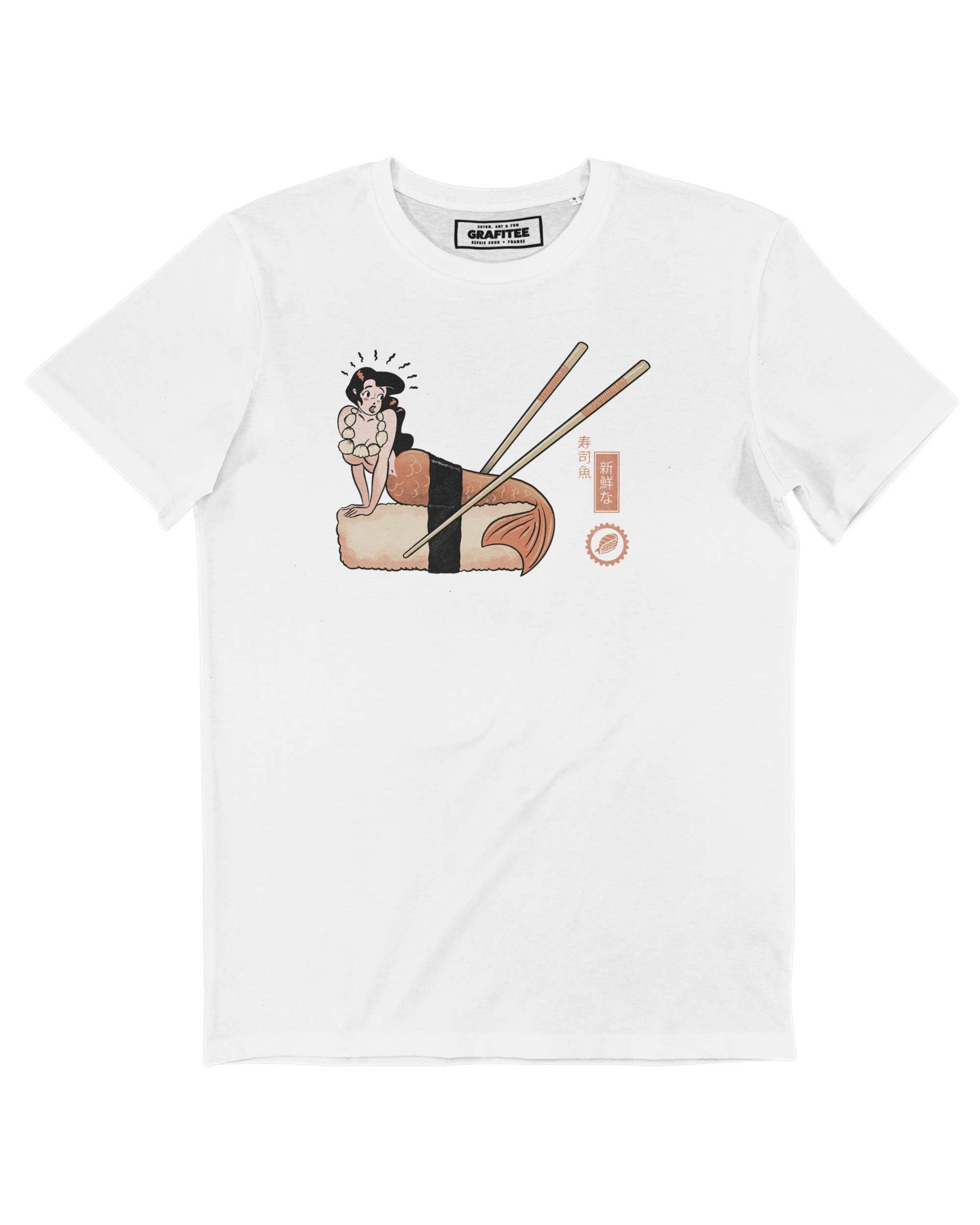 T-shirt Unisex Sushi Mermaid in Cotone Biologico