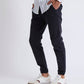 Pantaloni jogger con vita elastica e fondo con polsino