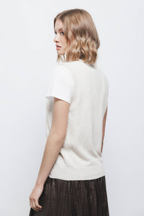 Gilet in maglia con scollo a V e bottoni