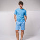 T-shirt basic in cotone con micro stampa e logo ricamato
