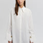 Camicia in misto cotone con stelle marine e polsini ampi