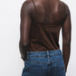 Top basic con scollo a V e spalline sottili