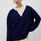 Maglia con colletto a contrasto