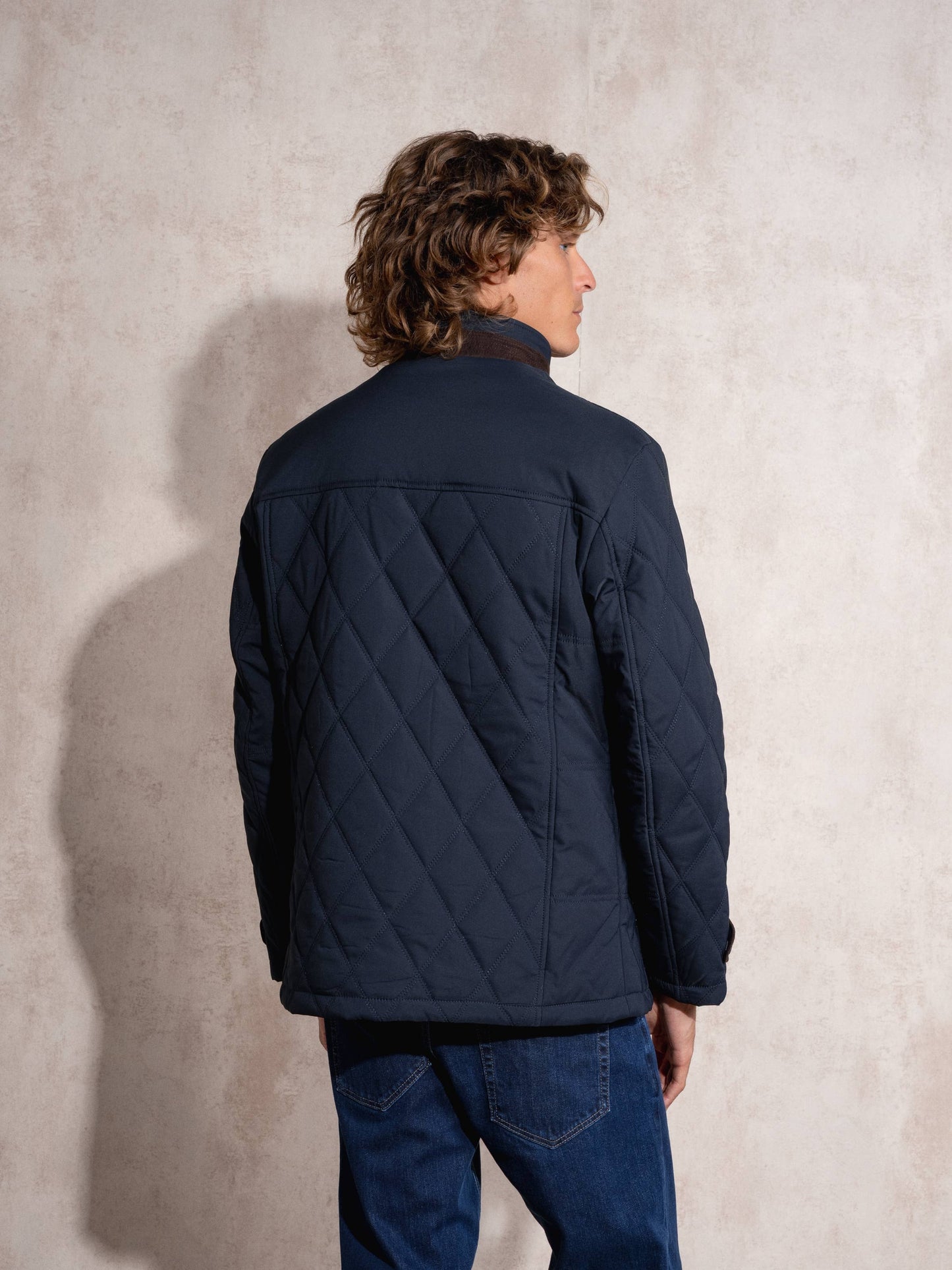 Giacca imbottita trapuntata con zip