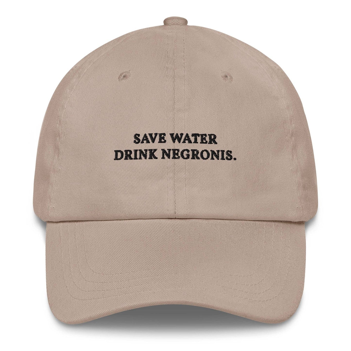 Cappellino da baseball ricamato "Save Water Drink Negronis"