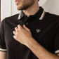 Polo uomo antimacchia in piqué elasticizzato