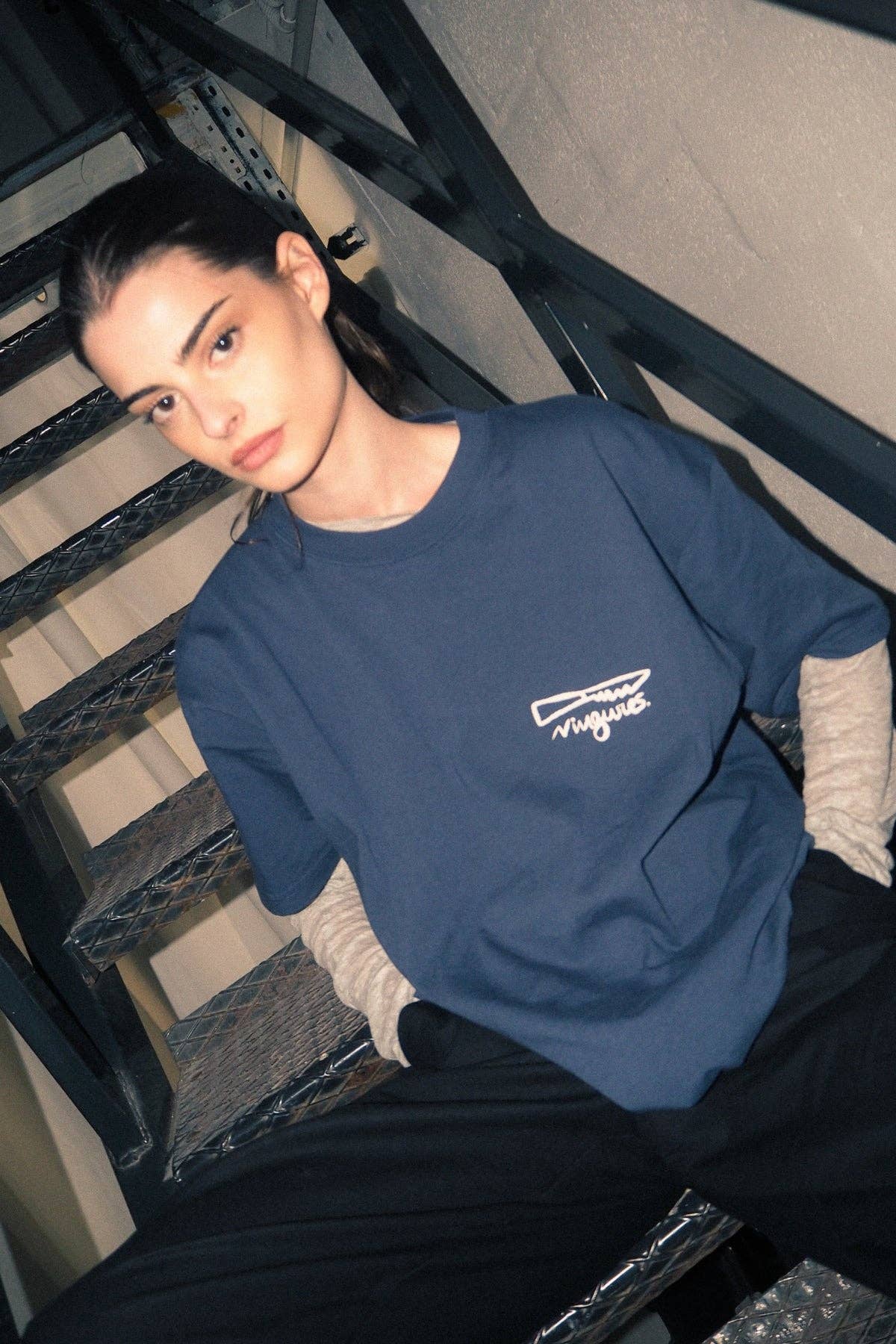 T-shirt Xantar in cotone biologico blu navy