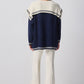 Maglione oversize in maglia con maxi colletto stile sailor