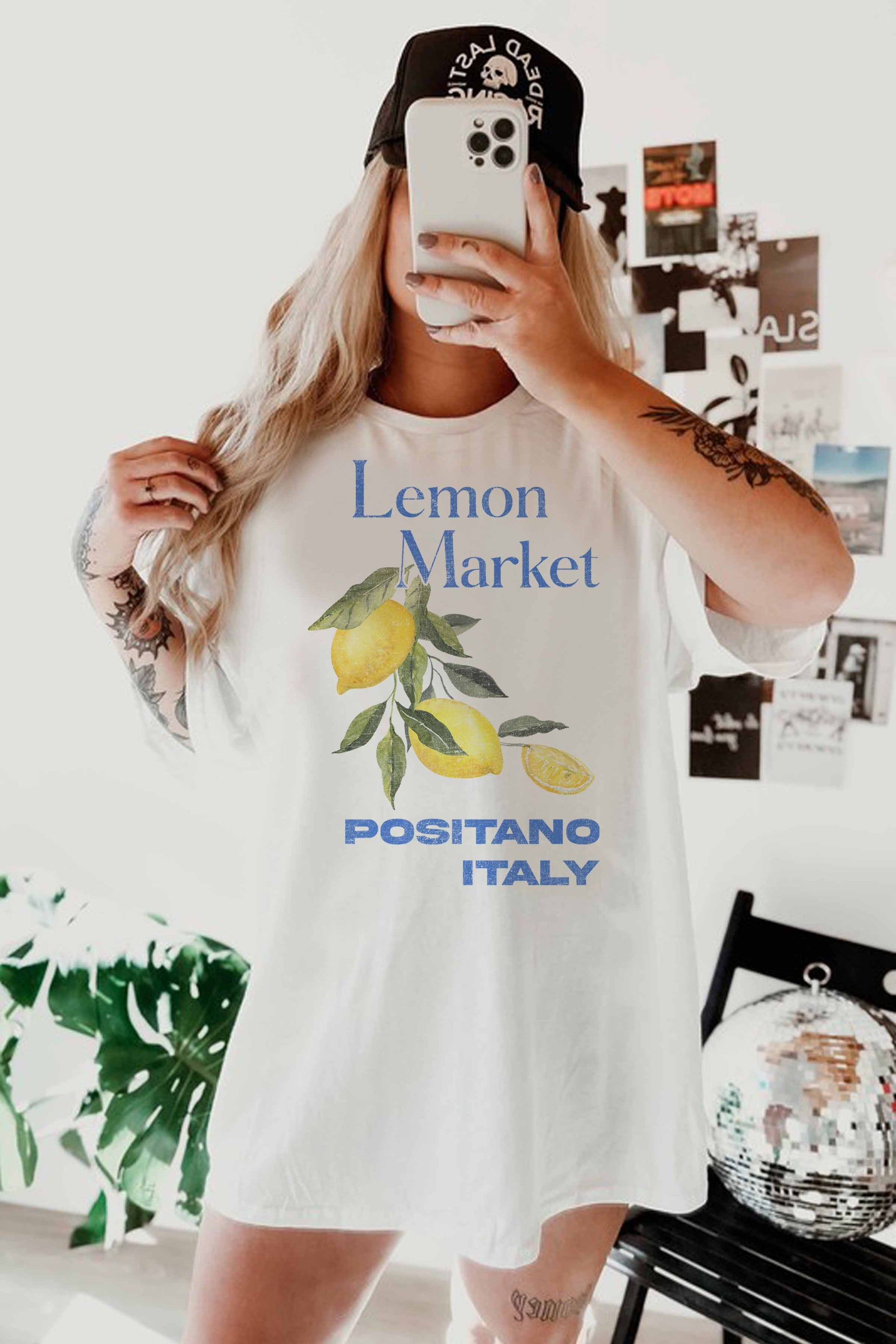 T-shirt oversize Lemon Market