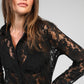 Camicia in pizzo nera Avryno