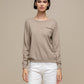 Maglione in maglia donna con taschino applicato