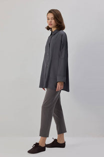 Camicia oversize in raso