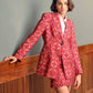 Blazer in bombazine stampata