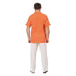 Camicia estiva a manica corta in cotone arancione