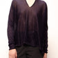 Maxi maglione glitterato con scollo a V