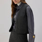 Completo donna con gilet trapuntato e gonna lunga