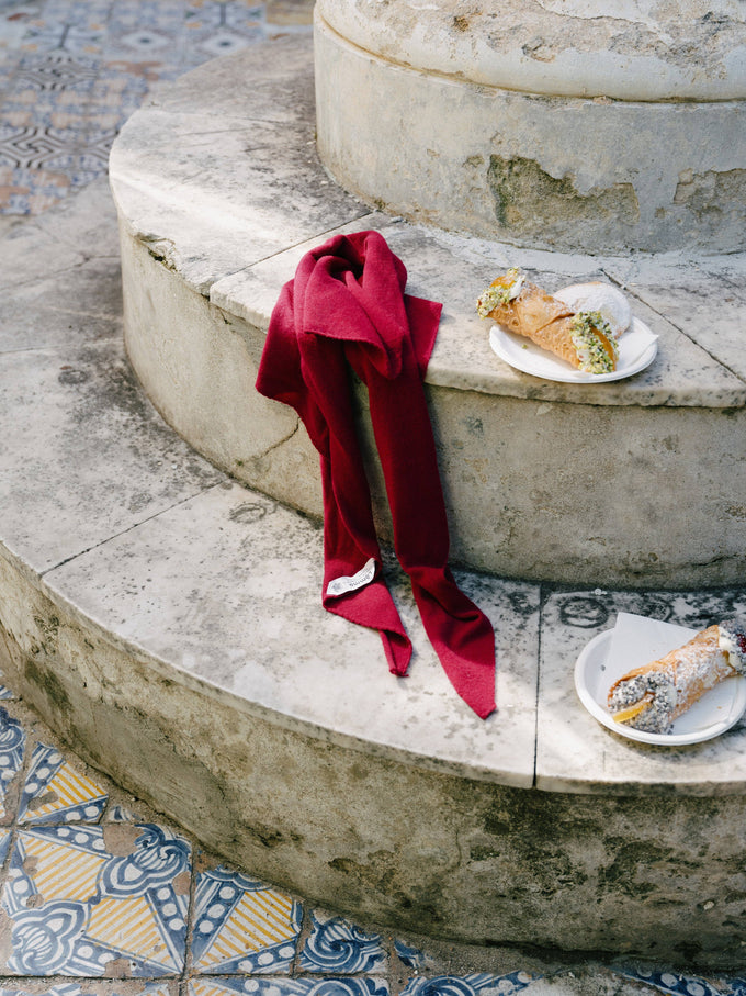 Sciarpa triangolare in misto cashmere