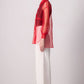 Camicia in organza rossa trasparente
