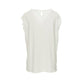 T-shirt multicolor con stampa catene e maniche volant