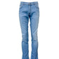 Jeans da uomo in denim blu lavaggio chiaro