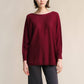 Pullover oversize a barchetta in lana merino extrafine