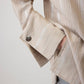 Camicia in viscosa a righe glitter crema