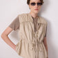 Gilet arricciato con coulisse