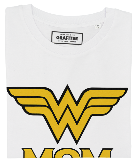 T-shirt Wonder Woman Mom in cotone biologico
