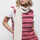 Gilet in maglia a righe multicolor